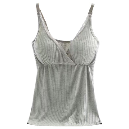 キャミソール マタニティー 授乳 マタニティ 産前 産後 ライトグレー バリエーション画像