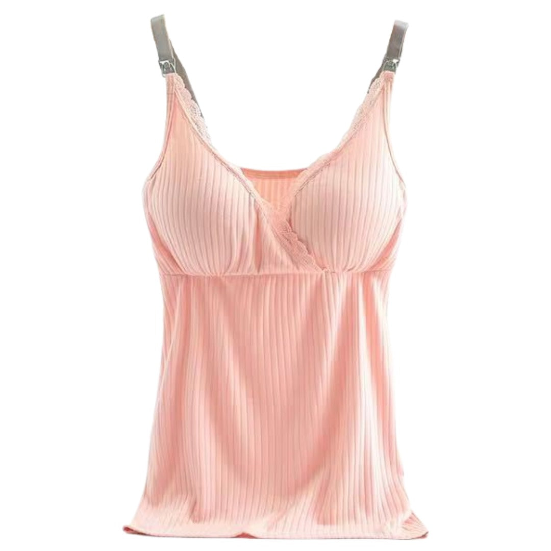 キャミソール マタニティー 授乳 マタニティ 産前 産後 ライトピンク バリエーション画像
