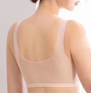 ハーフトップブラ ノンワイヤーブラ シームレスブラジャー パッド付 レディース 女性 下着 インナー シンプル 響きにくい パッド取り外し可能 おしゃれ スポーツブラ ナイトブラ カップ付き 通気性 婦人用