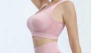 ブラジャー スポーツブラ 単品 ハーフトップ ヨガブラ レディース 女性 おしゃれ シンプル 揺れない 幅広アンダー ノンワイヤー フィットネス トレーニング スポーツ ランニング 伸縮 シームレス 通気性