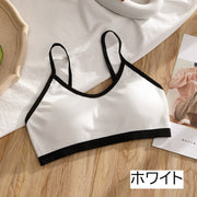 ブラジャー スポーツブラ ハーフトップブラ 単品 フルカップ パッド付き レディース 下着 インナー ジュニアブラ スポーティー ヨガ フィットネス シンプル 可愛い