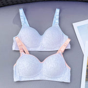 ブラジャー ジュニア 女の子 レディース インナー ノンワイヤー 下着 単品 3列 3段ホック シンプル 無地 中学生 高校生