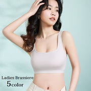 ハーフトップブラ ブラジャー ノンワイヤー レディース 女性下着 インナー カップ付き Uバック シンプル 無地 ソリッドカラー 楽ちん 婦人下着