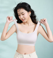 ハーフトップブラ ブラジャー ノンワイヤー レディース 女性下着 インナー カップ付き Uバック シンプル 無地 ソリッドカラー 楽ちん 婦人下着