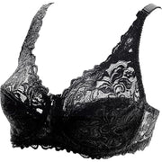 ブラジャー フルカップブラ 単品 レディース インナー 女性下着 総レース 2列2段ホック 肩紐調節可能 大きいサイズ Dカップ Eカップ ミニチャーム付き 定番 ランジェリー おしゃれ 婦人用 女性用