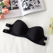 ブラジャー ストラップレスブラ ノンワイヤー レディース 女性 インナー 下着 3／4カップ 無地 シンプル かわいい おしゃれ