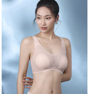 ノンワイヤーブラ ハーフトップブラ シームレスブラジャー レディース インナー 下着 女性 婦人 ナイトブラ ノンストレス 透け感 うさ耳カップ