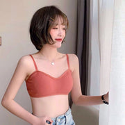 ノンワイヤーブラジャー 三角ブラ レディース 3／4カップ 下着 インナー カップ付き リブ ナイトブラ ストレスフリー シンプル 無地 シンプル 美背中 バックシャン ブラック 黒 ホワイト 白 グレー かぶるタイプ