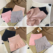 ボックスショーツ ボーイレッグ ボクサーパンツ レディース 女性 インナー 下着 肌着 ハイウエスト 深履き お腹すっぽり 温活 単色 シンプル 黒 肌色 ブラック ベージュ