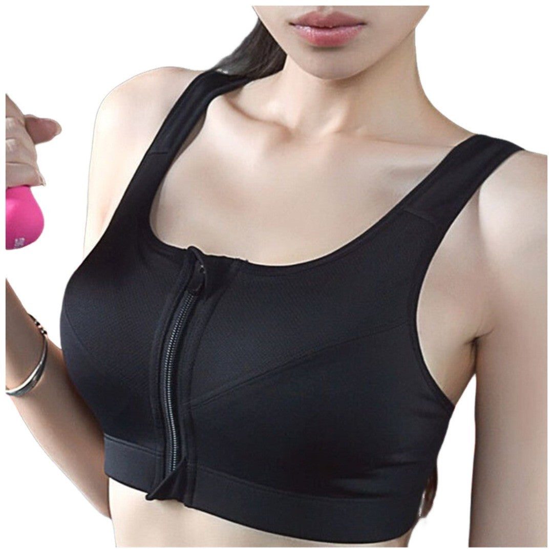 ブラトップ スポーツブラ ノンワイヤー レディース ヨガ スポブラ ウェア ブラジャー 立体カップ ジッパー トップス インナー フィットネスウェア 揺れにくい ヨガウェア スポーツウェア シンプル スタイリッシュ おしゃれ フロントファスナー 無地 ブラック 黒 ピンク ホワイト 白