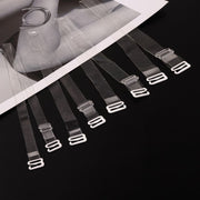 ブラストラップ 透明 ブラ紐 調節可 クリア マット 選べる幅 1.0cm 1.2cm 1.5cm 1.8cm ブラアクセサリー 目立ちにくい 付け替え レディース インナー小物