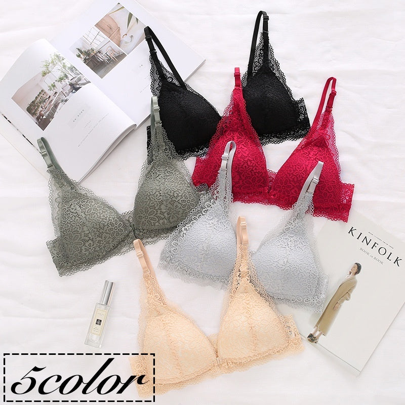 ブラジャー 3／4カップ 前ホック 総レース レディース 女性 下着 インナー 花柄レース おしゃれ かわいい 婦人下着
