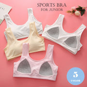 スポーツブラ スポブラ ジュニアブラ カップ付き ノンワイヤー 下着 ジュニア キッズ 女の子 ガールズ シンプル ベーシック