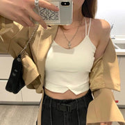 ブラトップ キャミソール レディース 女性 婦人 インナー 下着 ショート丈 クロップド丈 カップつき ダブルストラップ バッククロス パッド付き かわいい おしゃれ