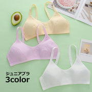 ジュニアブラ ノンワイヤーブラ ハーフトップブラ ブラジャー 下着 子供用 ジュニア 小学生 中学生 カップなし パッドなし スポーツブラ 無地 単色 シンプル 普段使い おしゃれ 女の子 女児