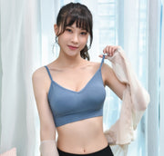ノンワイヤーブラジャー ブラジャー ハーフトップブラ レディース 女性 下着 肌着 バッククロス リブ 無地 単色 カジュアル デイリー 普段使い リラックスタイム おしゃれ かわいい 婦人用