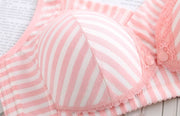 ブラジャー マタニティブラジャー 授乳ブラジャー 単品 レディース インナー 下着 産前産後 フロントホック 前開き ストライプ ボーダー しましま 4つホック 4段階調整 Aカップ Bカップ Cカップ おしゃれ かわいい 妊婦 女性用 婦人用