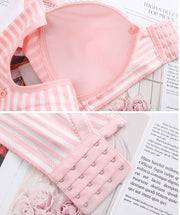 ブラジャー マタニティブラジャー 授乳ブラジャー 単品 レディース インナー 下着 産前産後 フロントホック 前開き ストライプ ボーダー しましま 4つホック 4段階調整 Aカップ Bカップ Cカップ おしゃれ かわいい 妊婦 女性用 婦人用
