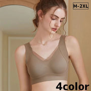ハーフトップブラ ノンワイヤー レディース 女性 ブラジャー 単品 下着 インナー 伸縮性 大きいサイズ シームレス スポーツブラ シンプル