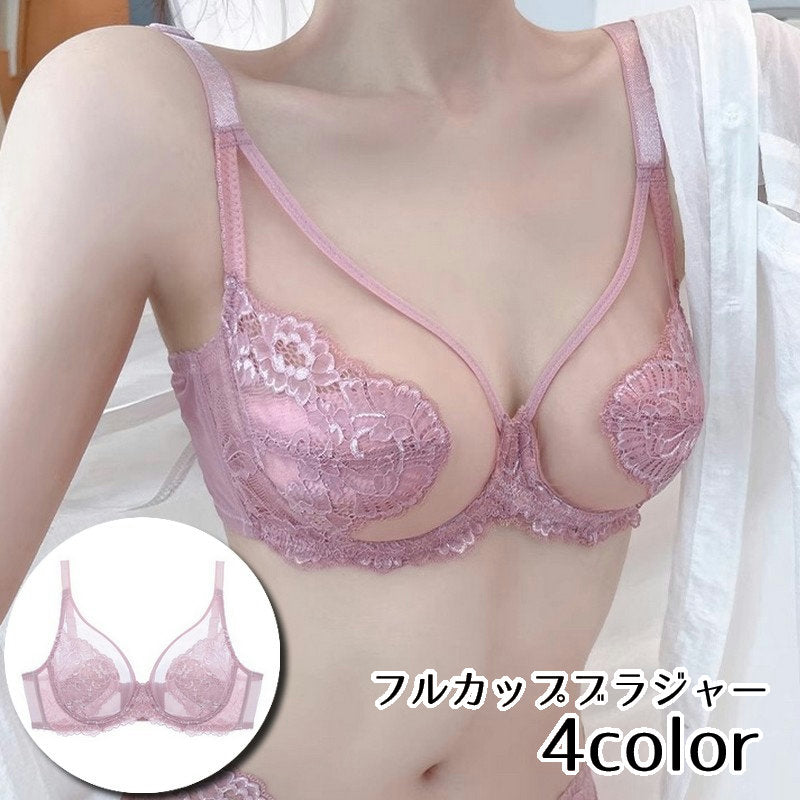 ブラジャー フルカップブラ シースルー ワイヤーブラ 下着 女性用 商品画像