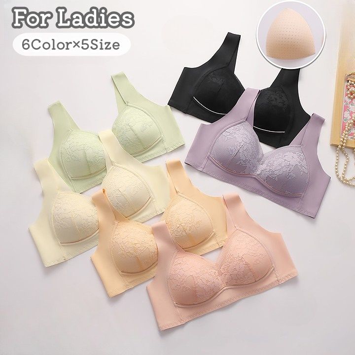 ブラジャー 3／4カップ 単品 レディース 女性 ブラジャー Vライン 4段 4列ホック お洒落 可愛い 脇高 上品 シームレス 通気性 大きいサイズ 蒸れにくい