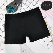 ペチパンツ インナーパンツ レディース 女性 インナー ショート丈 短パン ショートパンツ ゴムウエスト 薄手 透け防止 パンチラ防止 無地 ブラック ホワイト ベージュ シンプル カジュアル 春 夏