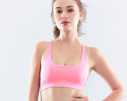 スポーツブラ ブラジャー スポブラ レディース ヨガブラ 女性下着 インナー 肌着 ノンワイヤー バッククロス バックシャン パッド付き 無地 シンプル おしゃれ ランニング ジム フィットネス 部活 運動 ダンス 体操 ソリッドカラー 婦人用