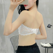 ストラップレスブラ チューブトップブラ ブラジャー 女性 レディース インナー ノンワイヤーブラ 下着 カップ付き 肩紐なし ホック付き レース おしゃれ 上品 きれいめ かわいい 響きにくい 婦人 白 黒 ベージュ