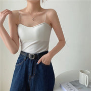 キャミソール ブラトップ カップ付きキャミ レディース 女性 下着 インナー トップス ノースリーブ スパゲティストラップ プルオーバー 無地 ブラック ホワイト グレー フェミニン カジュアル 可愛い キュート シンプル おしゃれ 春 夏