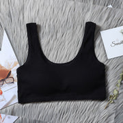 スポーツブラ ジュニアブラ スポブラ カップ付き ノンワイヤー 下着 ジュニア 女の子 ガールズ レディース 女性 リブ シンプル ベーシック