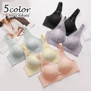 ブラジャー フルカップ 単品 レディース 女性下着 インナー レース リボン 4段 3列ホック おしゃれ かわいい 脇高 フェミニン 大きいサイズ有