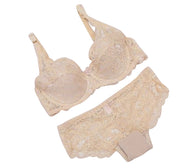ブラジャー ショーツ 2点セット 上下セット パンツ レディース 女性用 下着 インナー 3/4カップ シースルー 透け感 総レース 肩紐調節可能 おしゃれ セクシー