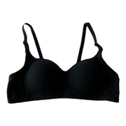 ジュニアブラ ファーストブラ スポーツブラ ジュニア キッズ ガールズ 女の子 ブラジャー ノンワイヤー パッド入り 3/4カップ 3列 3段ホック インナー 下着 小学生 中学生 高校生