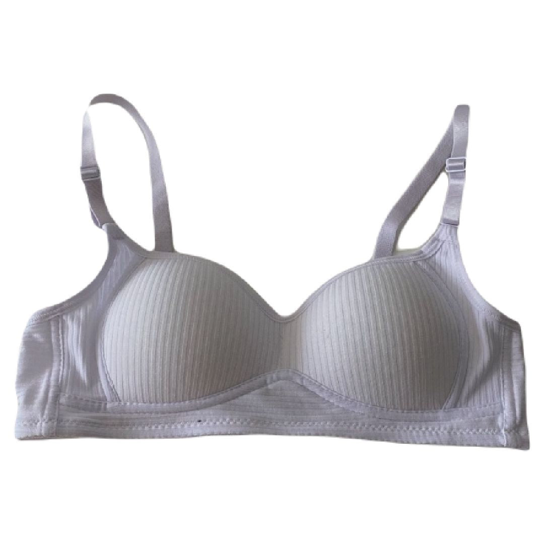 ジュニアブラ ファーストブラ スポーツブラ ジュニア キッズ ガールズ 女の子 ブラジャー ノンワイヤー パッド入り 3/4カップ 3列 3段ホック インナー 下着 小学生 中学生 高校生