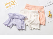 ぺチパンツ キッズ ジュニア ペチコート ペチコートパンツ インナーパンツ スカート 黒 リブ リボン かわいい おしゃれ 女の子 女子 子供 小学生 中学生