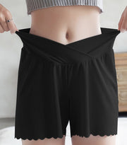 マタニティパンツ ショートパンツ ペチパンツ タップパンツ ショーツ インナー レディース 女性 妊婦 ママ ボトムス ウエストゴム V字 フロントクロス 無地 シンプル 産前 産後 ゆったり 大きいサイズあり 普段使い 部屋着 ルームウェア 婦人服