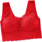ハーフトップ レディース ブラジャー ブラトップ ノンワイヤー フルカップ シームレス レース 花柄 背中見せ 脇高 脇肉 補正 通気性 下着 ランジェリー インナー ナイトブラ Vネック Uバック 薄型パッド付き 刺繍 切り替え スカラップ フラワー 響きにくい かわいい 可愛い おしゃれ 上品 バックシャン 女性 婦人 大きいサイズ