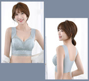 ハーフトップ レディース ブラジャー ブラトップ ノンワイヤー フルカップ シームレス レース 花柄 背中見せ 脇高 脇肉 補正 通気性 下着 ランジェリー インナー ナイトブラ Vネック Uバック 薄型パッド付き 刺繍 切り替え スカラップ フラワー 響きにくい かわいい 可愛い おしゃれ 上品 バックシャン 女性 婦人 大きいサイズ