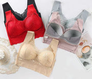 ハーフトップ レディース ブラジャー ブラトップ ノンワイヤー フルカップ シームレス レース 花柄 背中見せ 脇高 脇肉 補正 通気性 下着 ランジェリー インナー ナイトブラ Vネック Uバック 薄型パッド付き 刺繍 切り替え スカラップ フラワー 響きにくい かわいい 可愛い おしゃれ 上品 バックシャン 女性 婦人 大きいサイズ