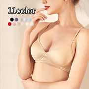 ブラジャー ノンワイヤー シルクブラジャー 下着 レディース 女性用 婦人 インナー 3/4カップ バックホック 背中ホック 単品 無地 単色 シンプル