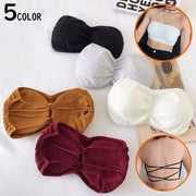 ストラップレスブラ レディース ノンワイヤー カップ付きインナー チューブトップブラジャー ベアトップ 見せブラ 美背中 無地