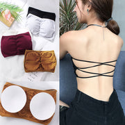 ストラップレスブラ レディース ノンワイヤー カップ付きインナー チューブトップブラジャー ベアトップ 見せブラ 美背中 無地