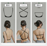 ブラトップ カップ付き キャミソール バックオープン 背中見せ 背中開き 3way ストラップ レディース 女性下着 インナー ブラジャー ハーフトップブラ ヨガ タンス スポブラ おしゃれ かわいい スタイリッシュ