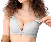 マタニティブラ 授乳ブラ インナー アンダーウェア レディース フロントオープン ストラップオープン 妊婦 レース シンプル 上品 スタンダード 4段ホック