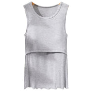 授乳肌着 マタニティインナー パッド付 カップ付 タンクトップ ブラトップ レディース スリップ インナー 下着 リブ 無地 マタニティママ アンダーウエア