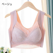 ノンワイヤーブラ ブラジャー レディース インナー 補正下着 フルカップ レース 大きいサイズ  シームレス 伸縮性