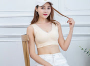 ノンワイヤーブラ ブラジャー ナイトブラ スポーツブラ パッド付 カップ付き ハーフトップ レディース 女性 シンプル おしゃれ 単色 無地 締め付けない 楽ちん インナー 下着 デイリー 婦人用