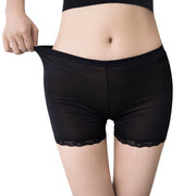 ペチコート ペチパンツ レディース 女性 インナー ショートパンツ レース タップパンツ 透け防止 無地 下着 3分丈 シンプル
