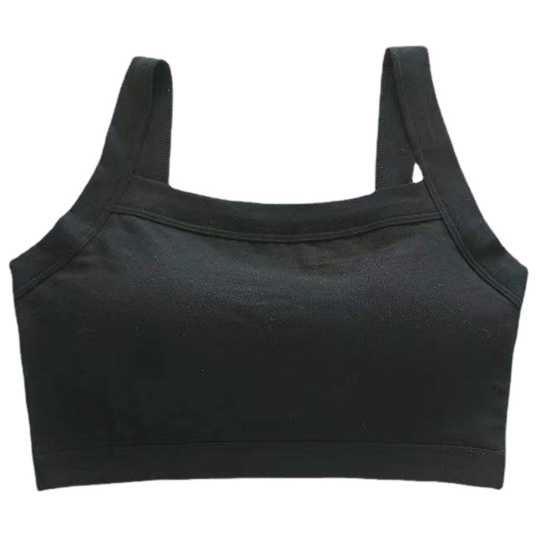 ハーフトップブラ ノンワイヤーブラ ブラジャー 単品 レディース カップ付き 女性下着 インナー 無地 単色 肌着 スクエア シンプル カジュアル デイリー 普段使い リラックスタイム 女子 女性 婦人