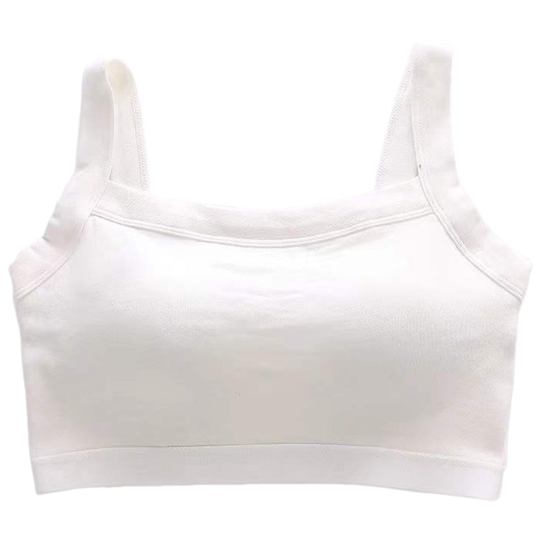 ハーフトップブラ ノンワイヤーブラ ブラジャー 単品 レディース カップ付き 女性下着 インナー 無地 単色 肌着 スクエア シンプル カジュアル デイリー 普段使い リラックスタイム 女子 女性 婦人